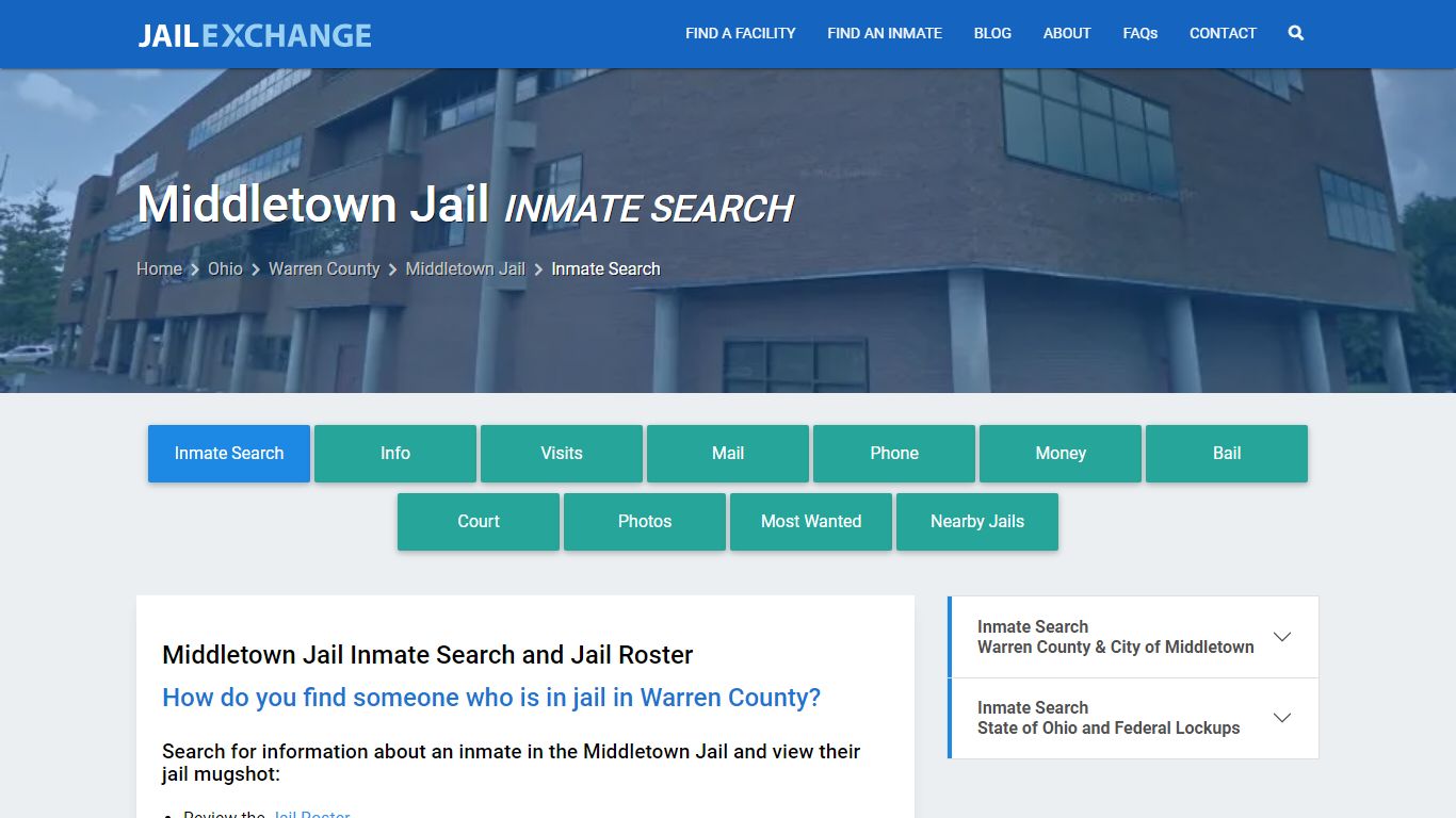 Inmate Search: Roster & Mugshots - Middletown Jail, OH - Jail Exchange